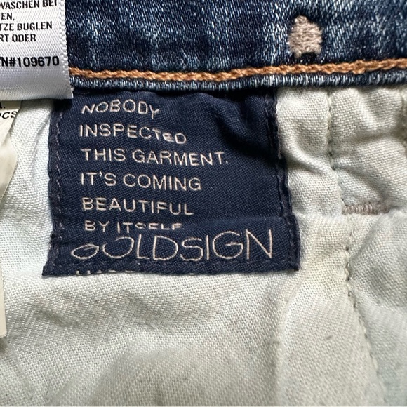 Anthropologie Goldsign EUC Low Rise Medium Wash Wiskering Jeans - Picture 6 of 9